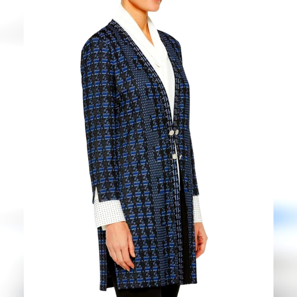 Misook Media Pattern Duster Cardigan - Picture 1 of 5